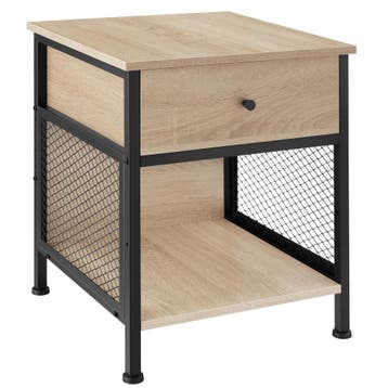 tectake Nachtkastje Killarney 45x46x55,5cm - Industrieel lic, Huis en Inrichting, Tafels | Bijzettafels, Verzenden, Nieuw