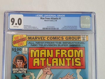 Man from Atlantis #1 - CGC 9.0-Origin of The Man from, Boeken, Nieuw