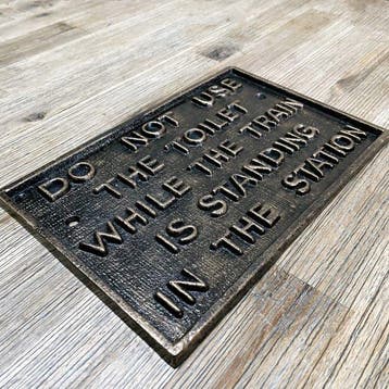 Plaque - Panneau ferroviaire - Fonte