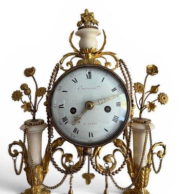 Pendule portique - Courvoisier à Paris Louis XVI Bronze,