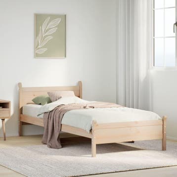 Massief houten bed 90x200 | Tweede kansje | OP = OP, 90 cm, Eenpersoons, Verzenden, Zo goed als nieuw