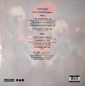 Guns N Roses - Live In South America, Verzenden