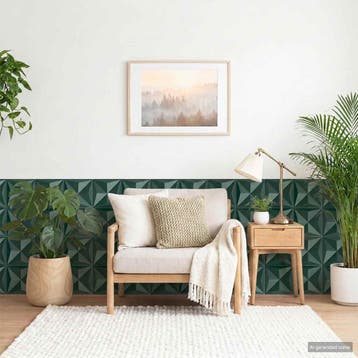 vidaXL Wandpanelen 24 st 50 x 50 cm Origami Groen XPS Schuim, Verzenden