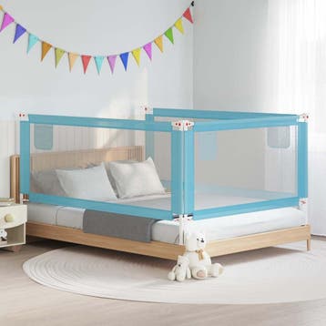 vidaXL Bedhekje peuter 200x25 cm stof blauw, Verzenden, Nieuw