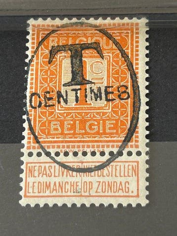 België 1912 - Strafport-zegels - Koninklijke beeltenissen, Postzegels en Munten, Postzegels | Europa | België, Gestempeld