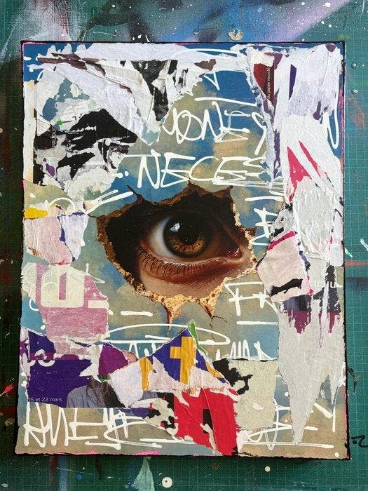 TOM THE ARCHITECT - All Eyes On Me - ORIGINAL CANVAS -, Antiek en Kunst, Kunst | Schilderijen | Modern