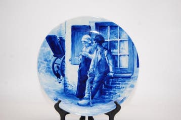 De Porceleyne Fles, Delft - Wandbord - Creamware - 1970 CO