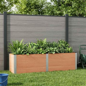 vidaXL Verhoogde plantenbak Bruin 200 x 50 x 54 cm WPC en, Verzenden
