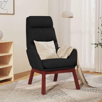 vidaXL Relaxstoel stof zwart, Verzenden