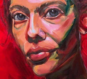 Blanka Adamus - Portret, Antiek en Kunst, Kunst | Schilderijen | Modern