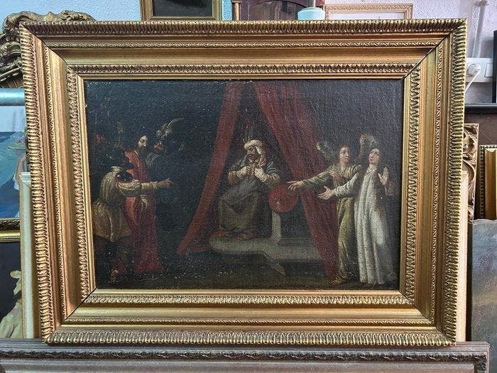 Italiaanse school (XVII) - Judgment of Jesus Christ before, Antiek en Kunst, Kunst | Schilderijen | Klassiek