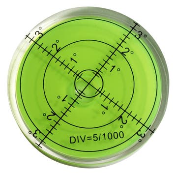 Ronde waterpas 66x11 mm groen, Verzenden, Nieuw