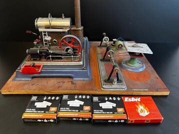 Stoommachine - Wilesco - Metaal, Hout, Messing - 1970-1980 -