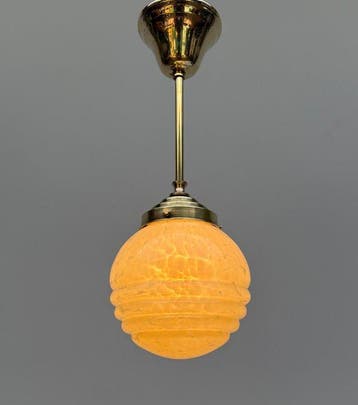 Plafondlamp - Messing, Glas