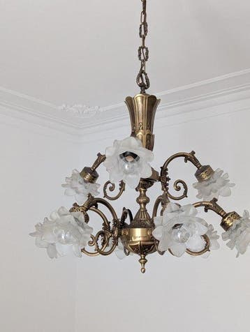Lampe à suspendre - Verre, Bronze