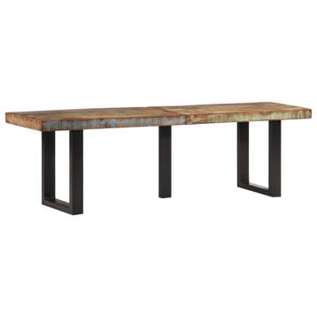 vidaXL Bankje 160 cm massief gerecycled hout en staal, Verzenden
