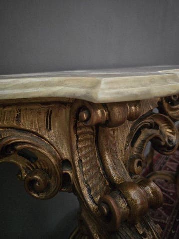 Console - Bois, Marbre