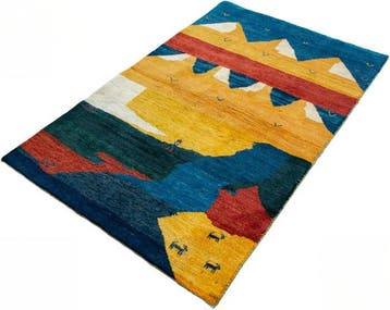 Handgeknoopt designer tapijt Gabbeh - Vloerkleed - 173 cm -