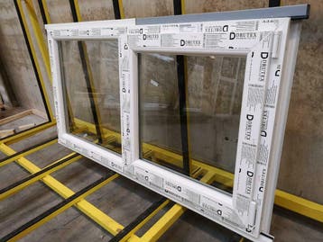 PVC raam/kozijn intrekprofiel B150xH80, Kunststof, Raamkozijn, Nieuw, Ophalen of Verzenden