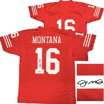 NFL Football - Joe Montana - Maillot de football rouge