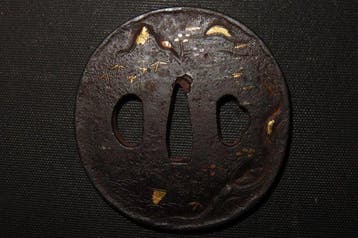 gesmeed ijzer - C6-267 Scenery Tsuba - Japan - Edo Periode, Antiek en Kunst