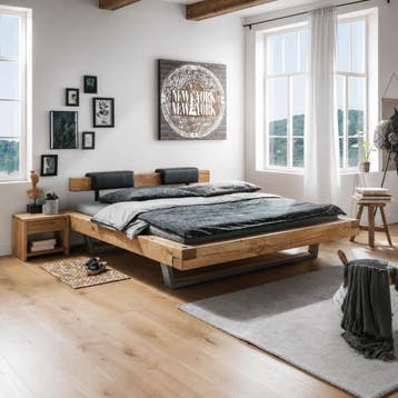 Van Schaik Houtstede Massief Eiken Balkenbed - 180 x 220