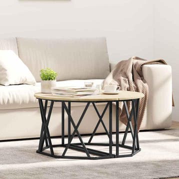 vidaXL Salontafel Sonoma Eik 80 x 80 x 42 cm Engineered hout, Verzenden, Nieuw