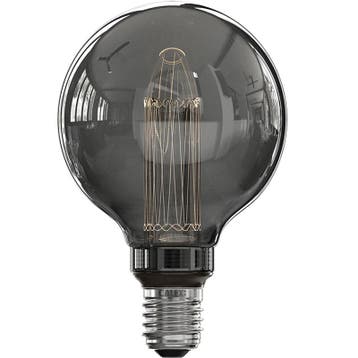 Calex Glasfiber LED Globe Titanium Ø95 E27 3.5W, Verzenden