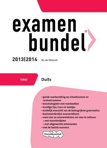 Examenbundel 2013/2014 Vwo Duits 9789006080308 M. van Rossum, Verzenden, Gelezen, M. van Rossum