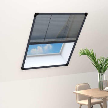 vidaXL Raamhor plissé 60x80 cm aluminium antracietkleurig, Verzenden, Nieuw