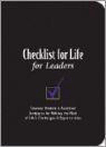 Checklist For Life For Leaders 9780785260011, Verzenden, Checklist For Life