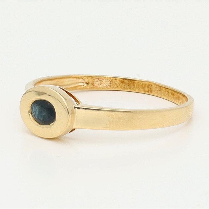Sans prix de réserve - Bague - 18 carats Or jaune - Saffier, Handtassen en Accessoires, Ringen