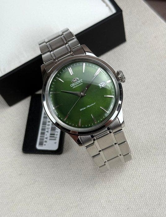 Orient - Bambino Date Automatic Green - Zonder minimumprijs, Bijoux, Sacs & Beauté, Montres | Hommes