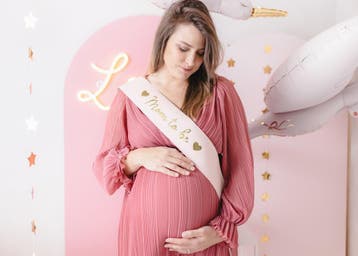 Roze Sjerp Mom To Be 75cm, Verzenden, Nieuw