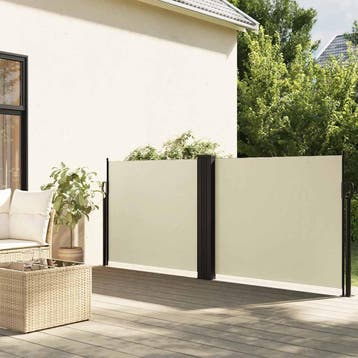 vidaXL Windscherm uittrekbaar 120x600 cm crème, Verzenden