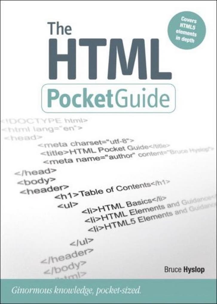 Html Pocket Guide 9780321699749 Bruce Hyslop, Boeken, Taal | Engels, Zo goed als nieuw, Verzenden