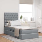vidaXL Opslag bed met matras Lichtgrijs 90 x 190 cm, Huis en Inrichting, Slaapkamer | Bedden, Verzenden, Nieuw