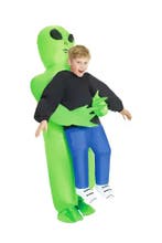 KIMU® Opblaas Kostuum Kinderen Gedragen Door Alien 80 86 92, Ophalen of Verzenden, Nieuw