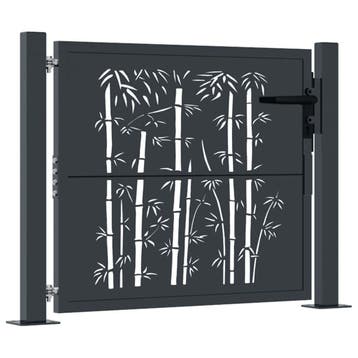 Tuinpoort 100x75 cm antraciet: Stevig, afsluitbaar & makk..., Verzenden, Zo goed als nieuw, Minder dan 100 cm, Looppoort