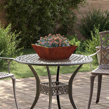 vidaXL Plantenbak 5 st Roestkleurig 40 x 40 x 15 cm weervast, Verzenden