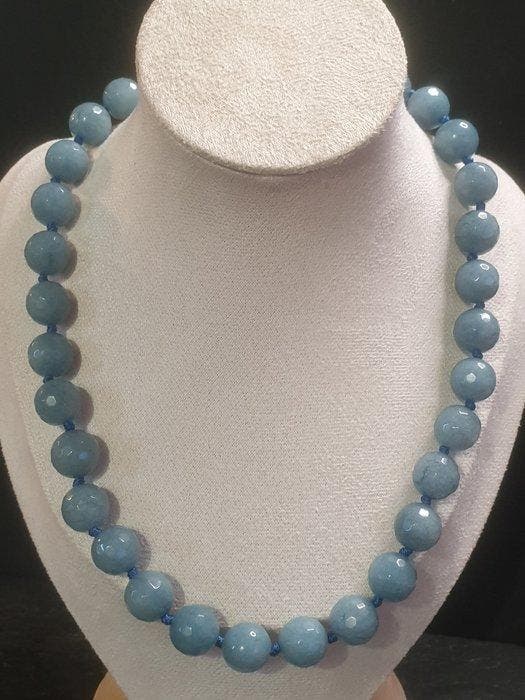 Braziliaanse aquamarijn, facettenkralen van 12 mm -, Collections, Minéraux & Fossiles