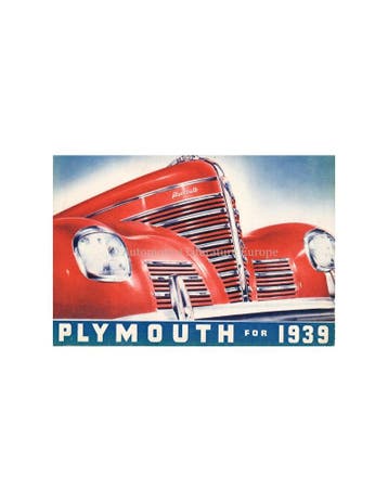 1939 PLYMOUTH PROGRAMMA BROCHURE ENGELS, Ophalen of Verzenden, Nieuw