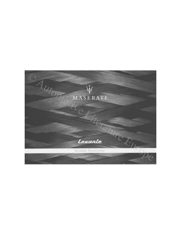 2017 MASERATI LEVANTE GENUINE ACCESSORIES BROCHURE, Nieuw