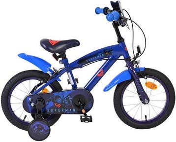 Superman Kinderfiets - Jongens - 14 inch - Blauw - Twee h..., Verzenden, Nieuw