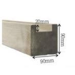 Houten gleufpaal voor tuinscherm - eindpaal - h270 90mm x, Nieuw