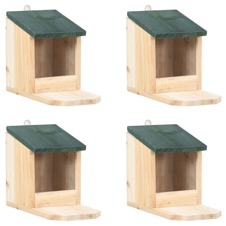 vidaXL Eekhoornhuisjes 4 st vurenhout, Animaux & Accessoires, Rongeurs & Lapins | Cages & Clapiers, Envoi