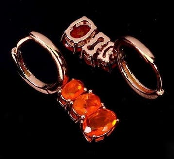 Sans prix de réserve - Boucles doreilles Argent, Plaqué or