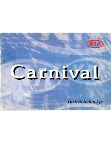 2000 KIA CARNIVAL INSTRUCTIEBOEKJE NEDERLANDS