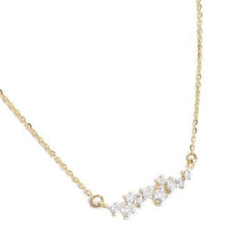 Collier - 14 carats Or jaune - 0.18ct. tw. Diamant, Bijoux, Sacs & Beauté