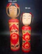 Beeldje (6) - Zes traditionele Naruko kokeshi in, Antiek en Kunst